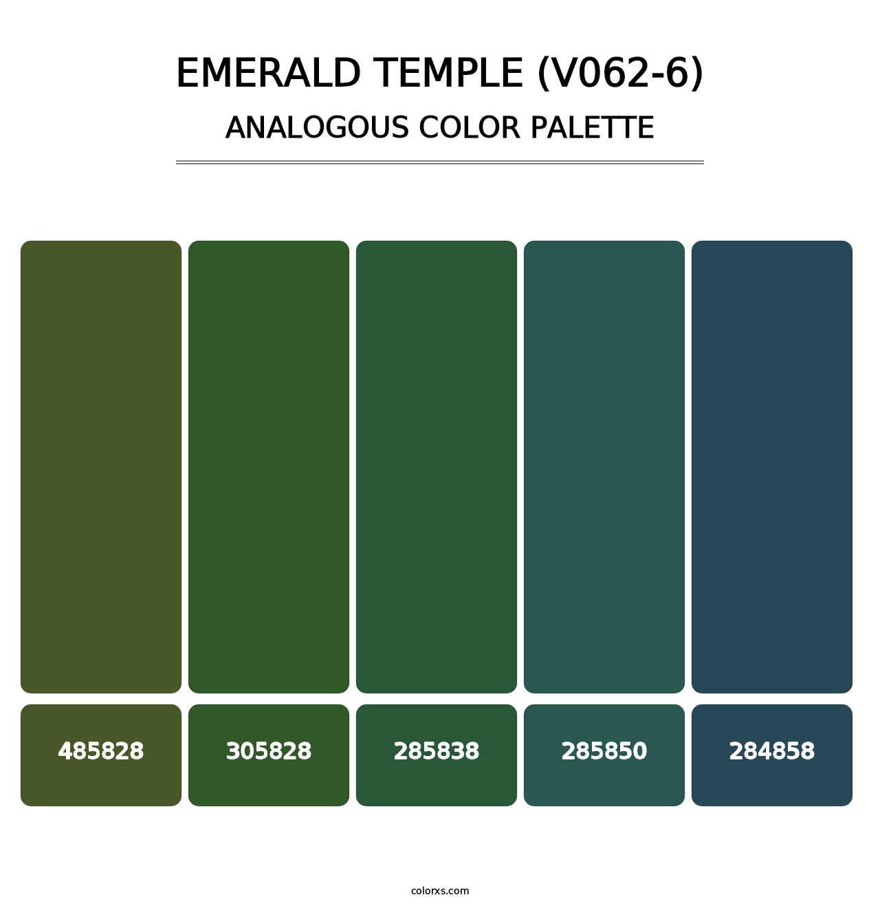 Emerald Temple (V062-6) - Analogous Color Palette