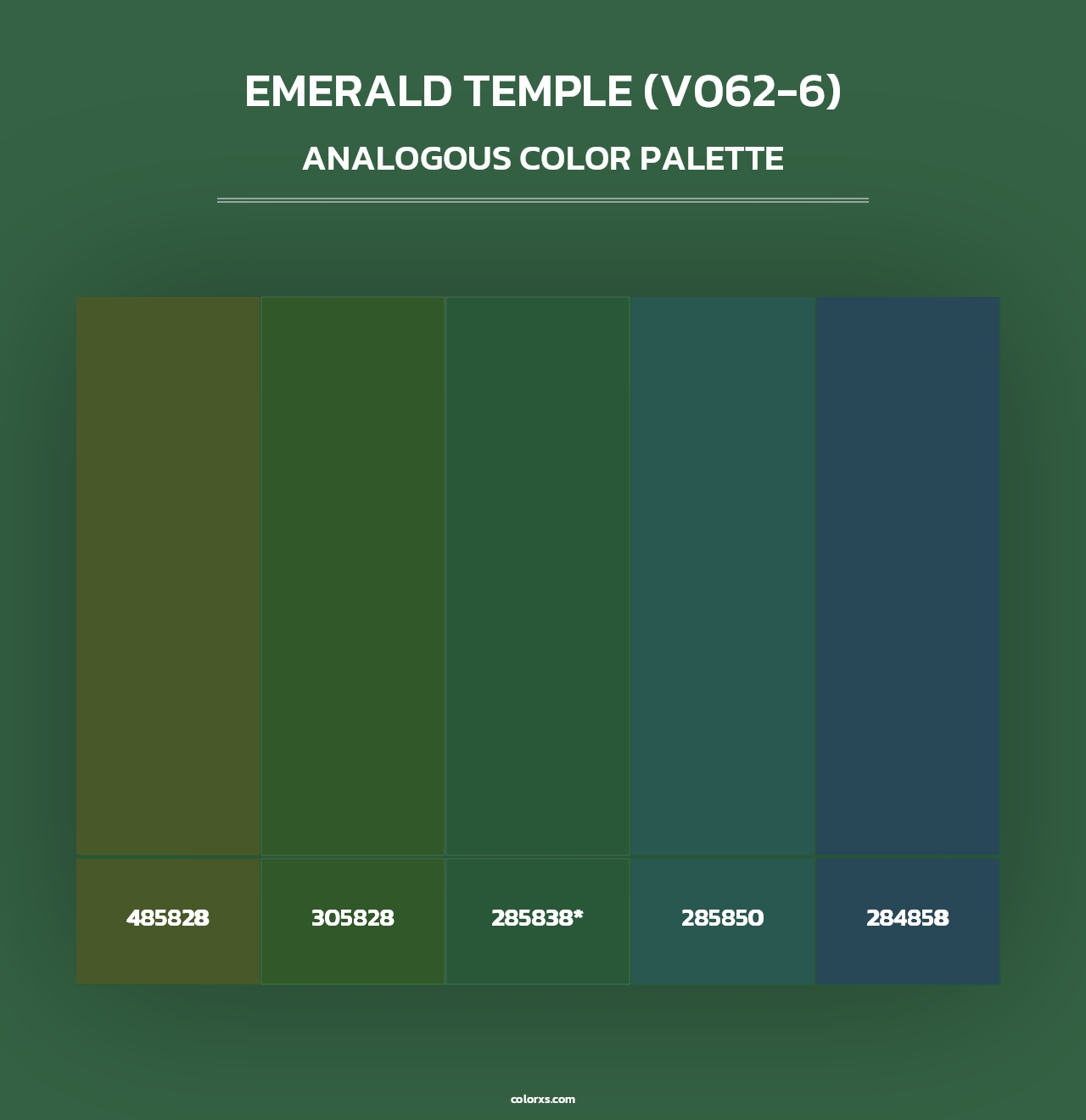Emerald Temple (V062-6) - Analogous Color Palette