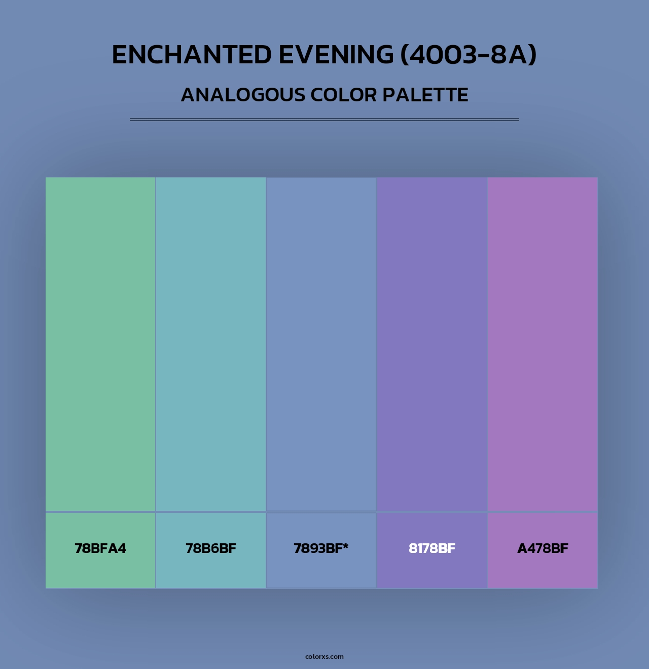 Enchanted Evening (4003-8A) - Analogous Color Palette