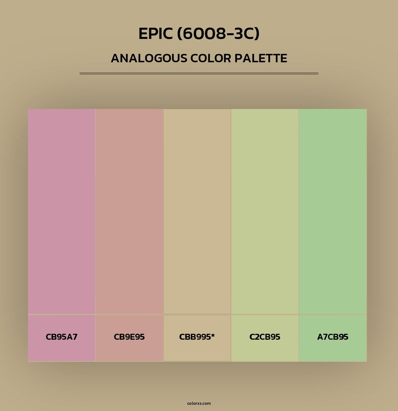 Epic (6008-3C) - Analogous Color Palette