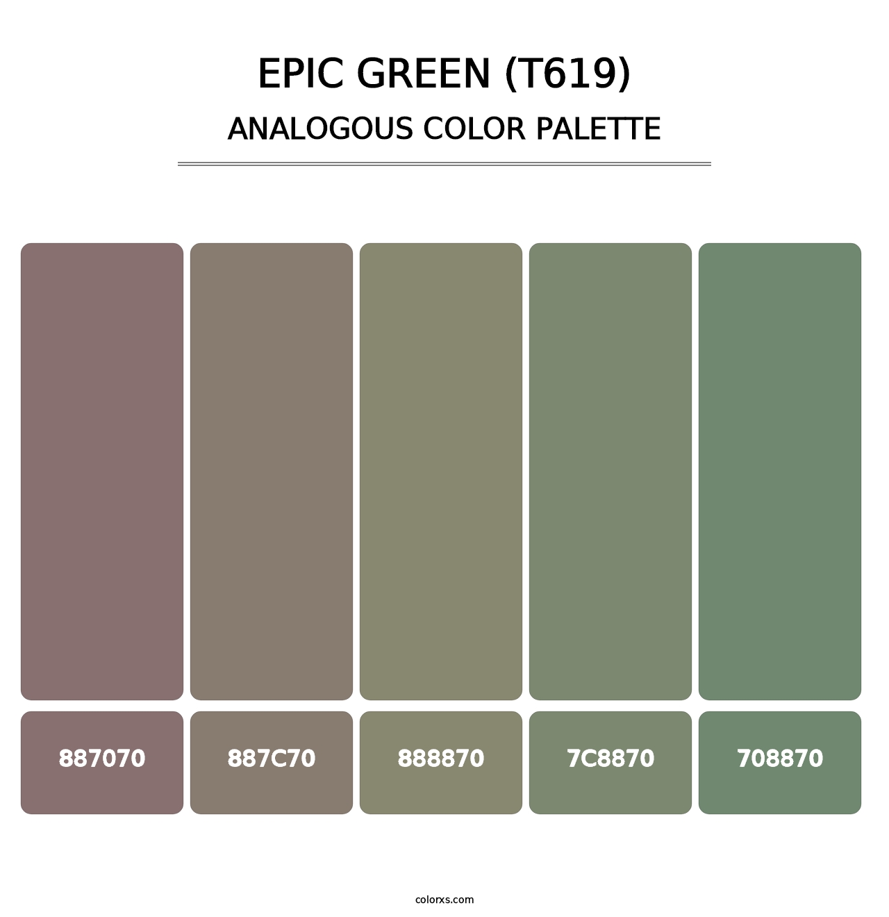 Epic Green (T619) - Analogous Color Palette