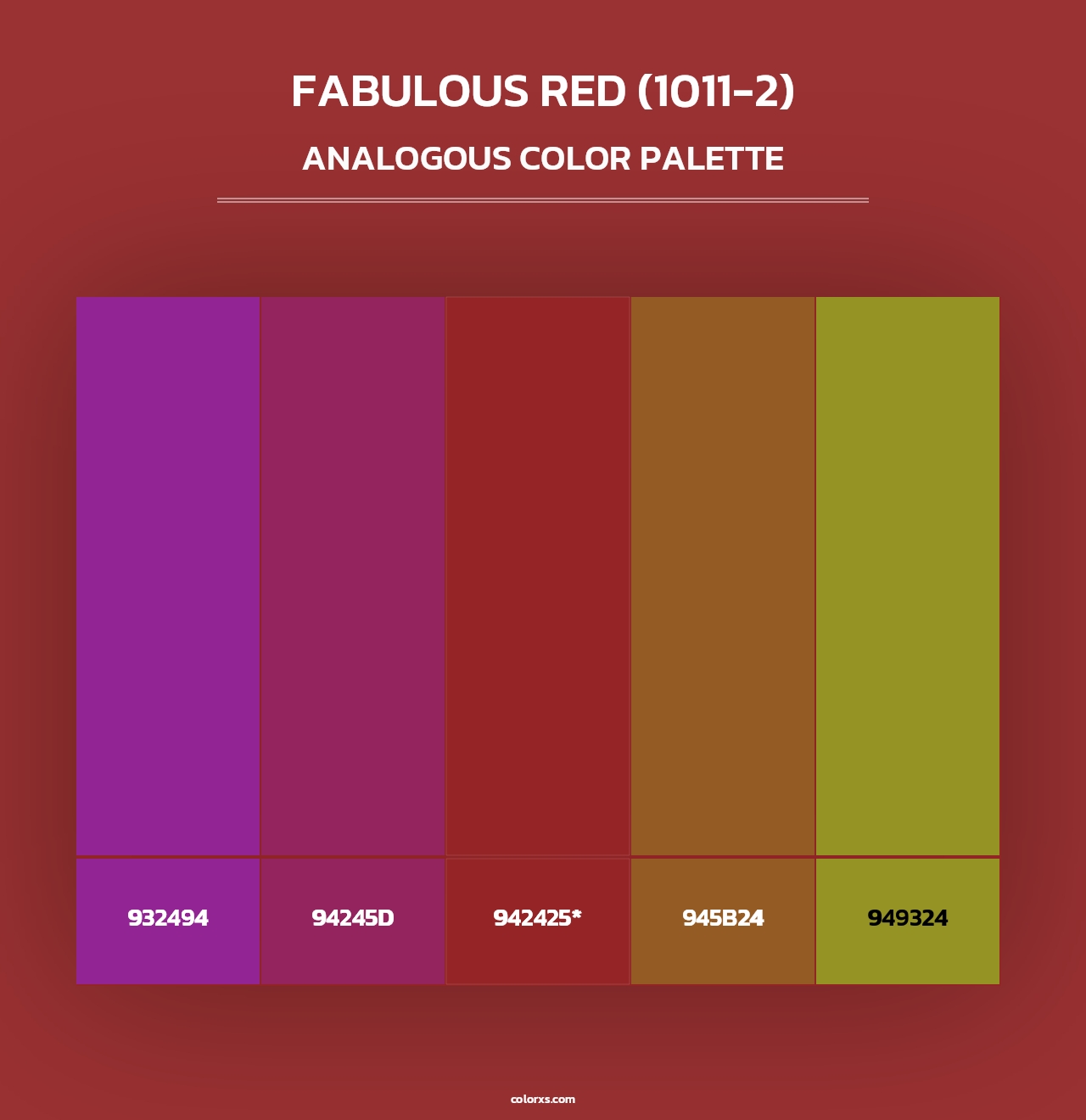 Fabulous Red (1011-2) - Analogous Color Palette