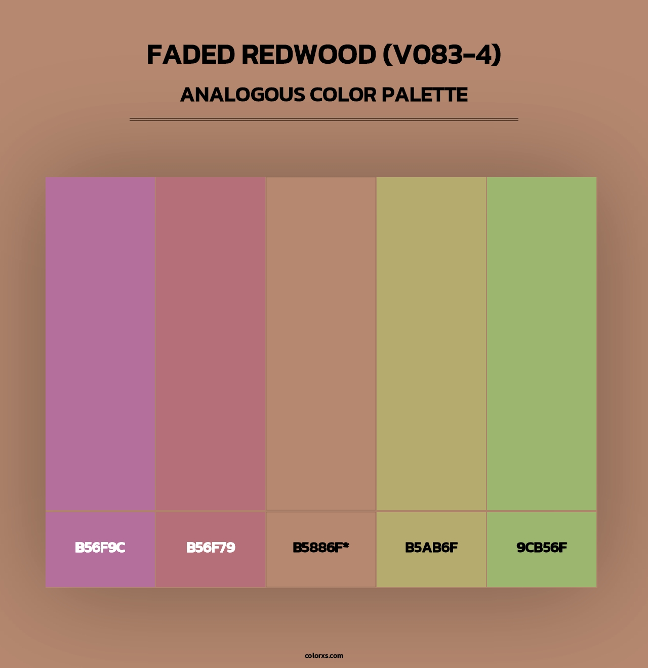 Faded Redwood (V083-4) - Analogous Color Palette