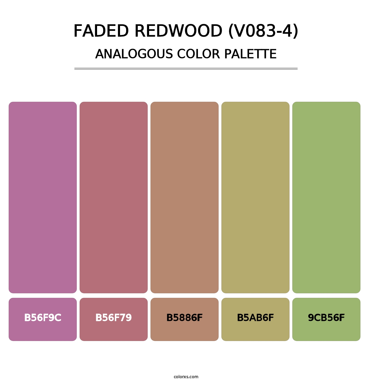 Faded Redwood (V083-4) - Analogous Color Palette