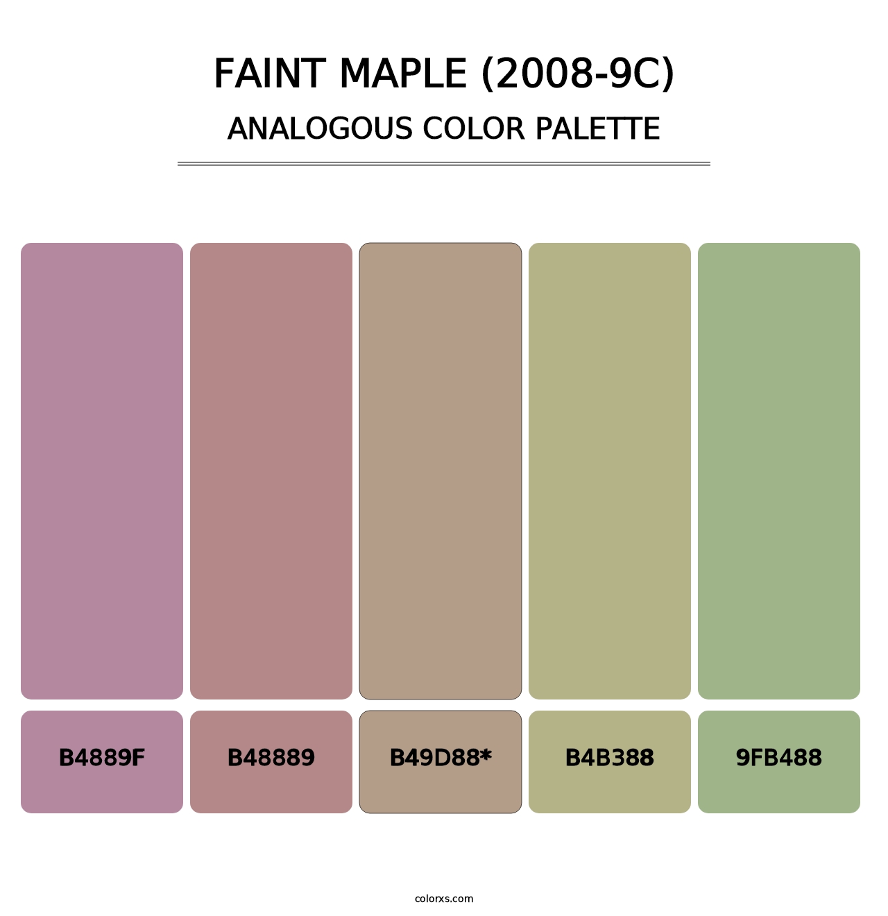 Faint Maple (2008-9C) - Analogous Color Palette