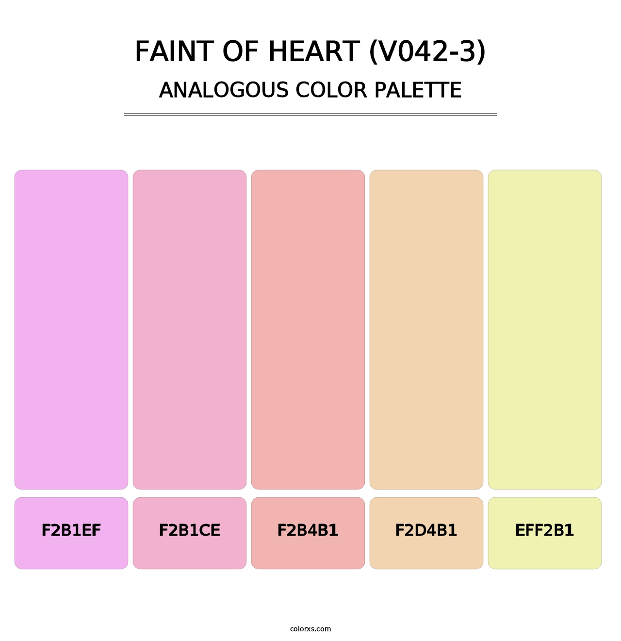 Faint of Heart (V042-3) - Analogous Color Palette
