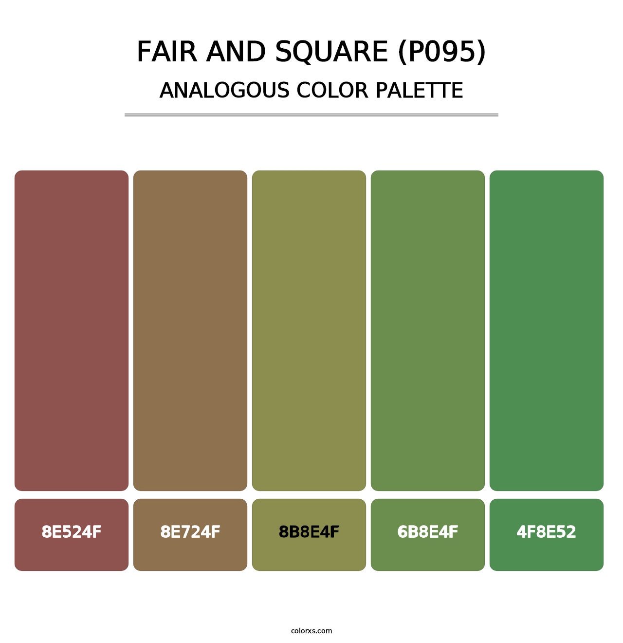Fair and Square (P095) - Analogous Color Palette