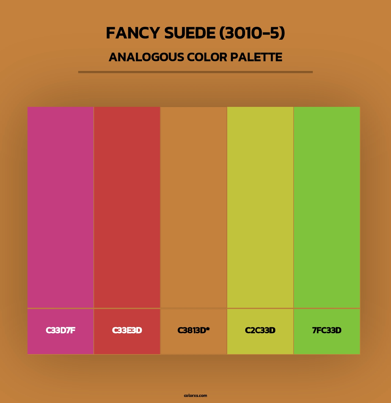 Fancy Suede (3010-5) - Analogous Color Palette