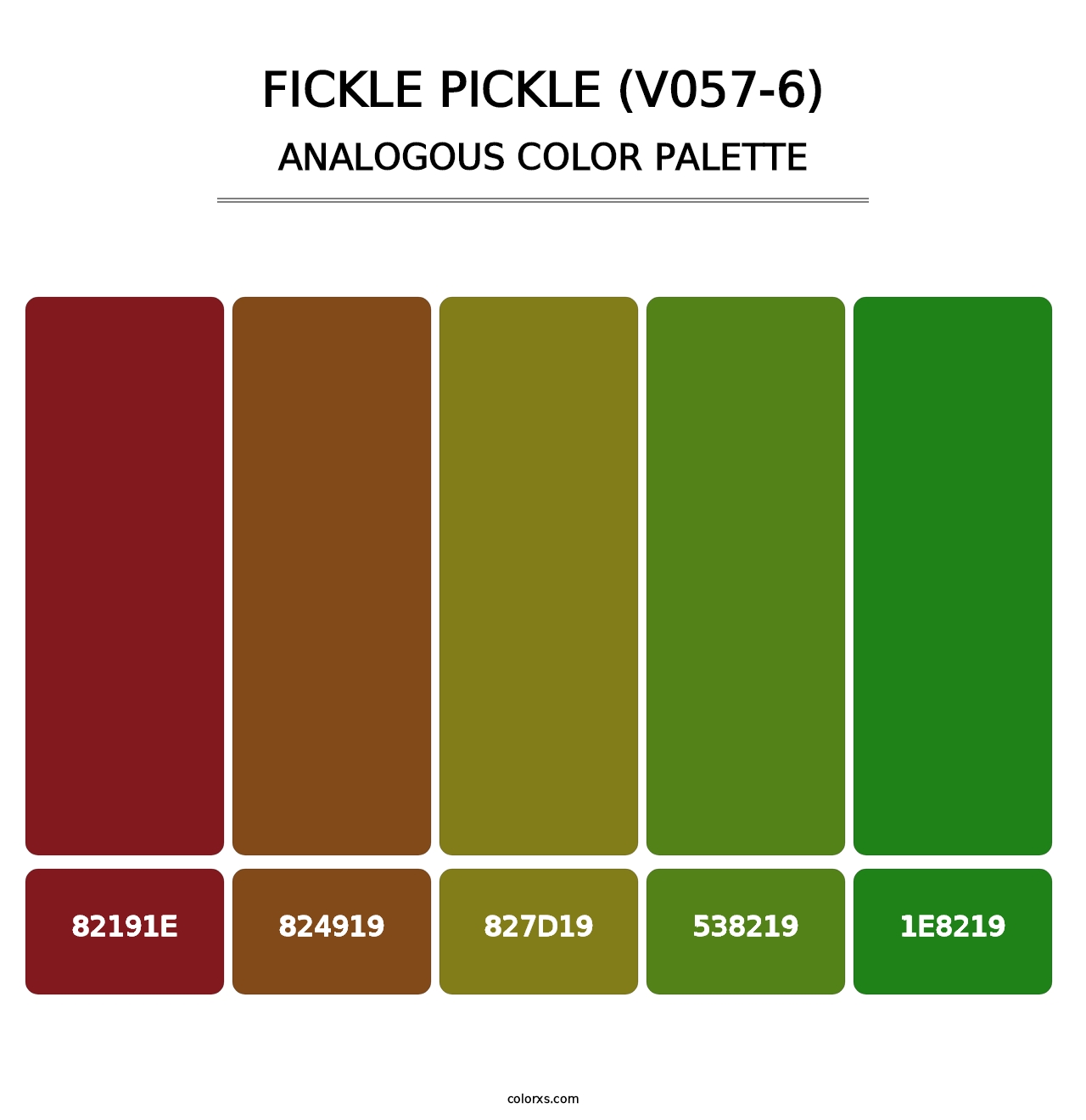 Fickle Pickle (V057-6) - Analogous Color Palette