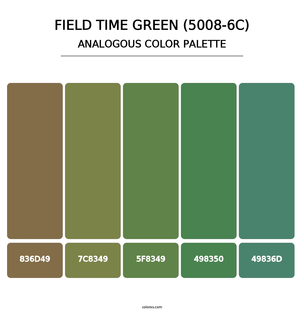 Field Time Green (5008-6C) - Analogous Color Palette