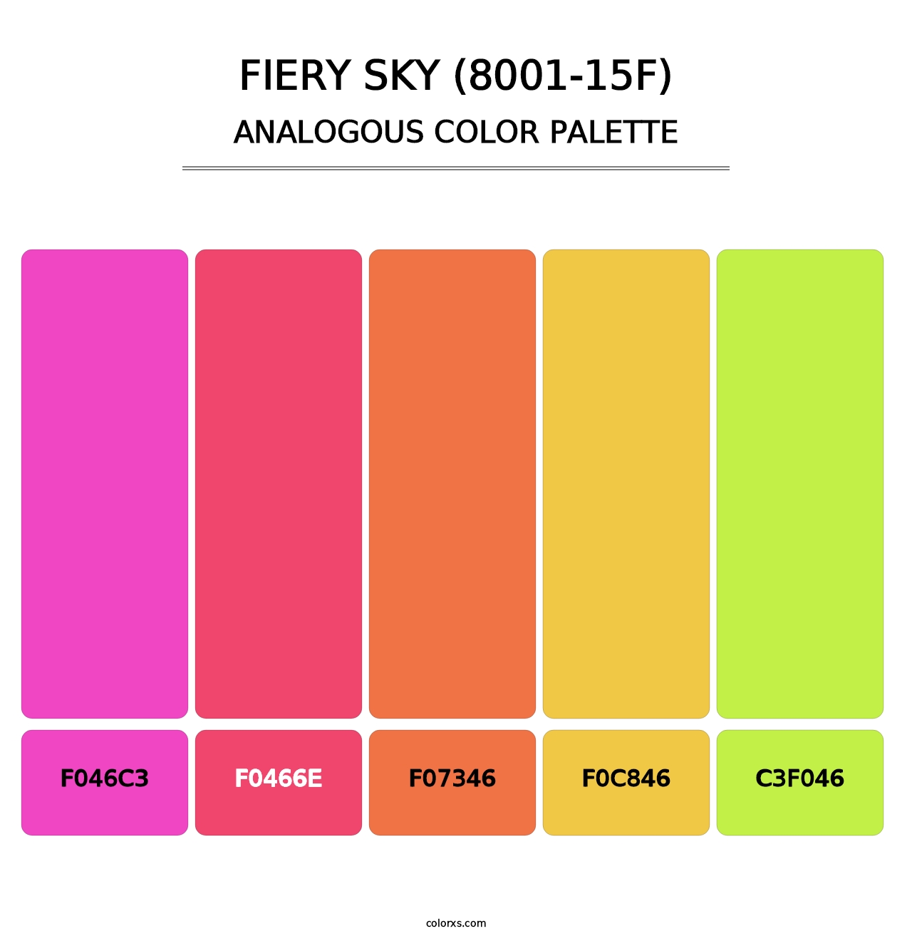 Fiery Sky (8001-15F) - Analogous Color Palette