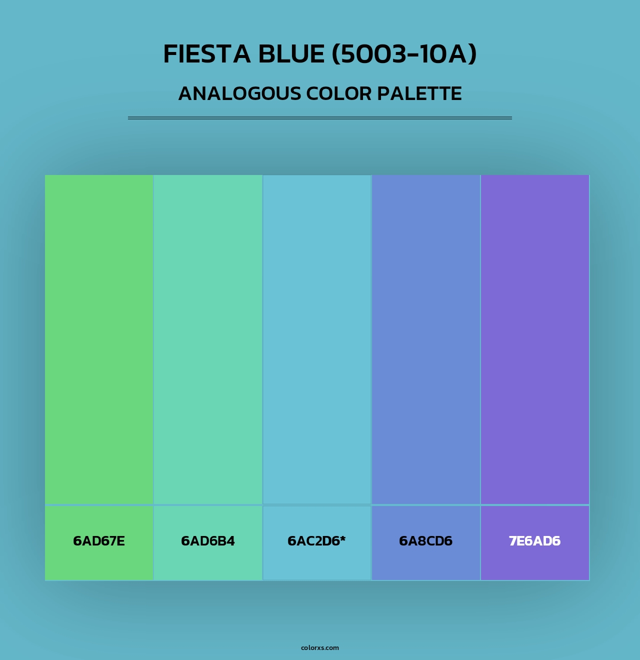 Fiesta Blue (5003-10A) - Analogous Color Palette