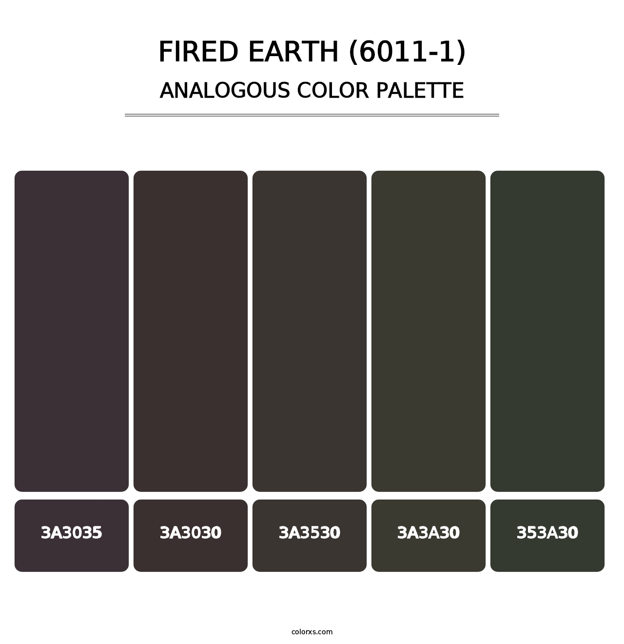 Fired Earth (6011-1) - Analogous Color Palette