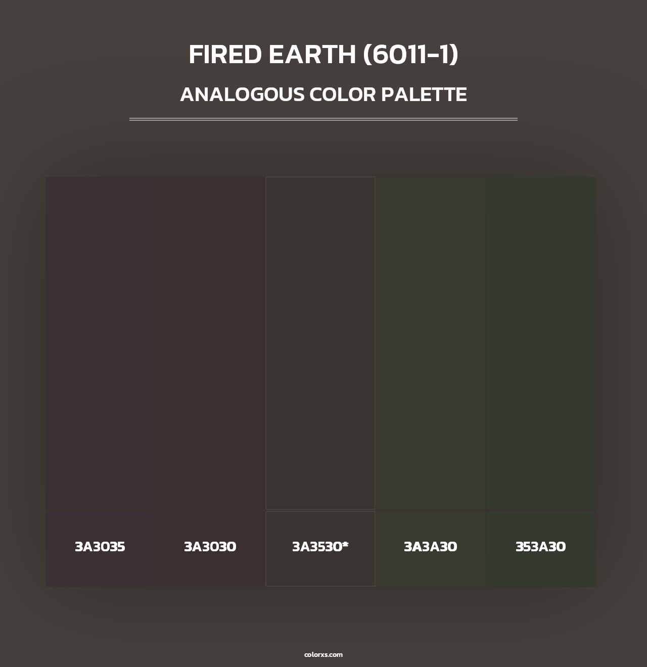 Fired Earth (6011-1) - Analogous Color Palette