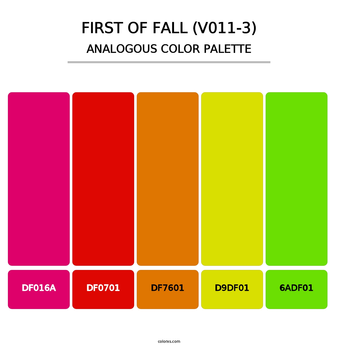 First of Fall (V011-3) - Analogous Color Palette