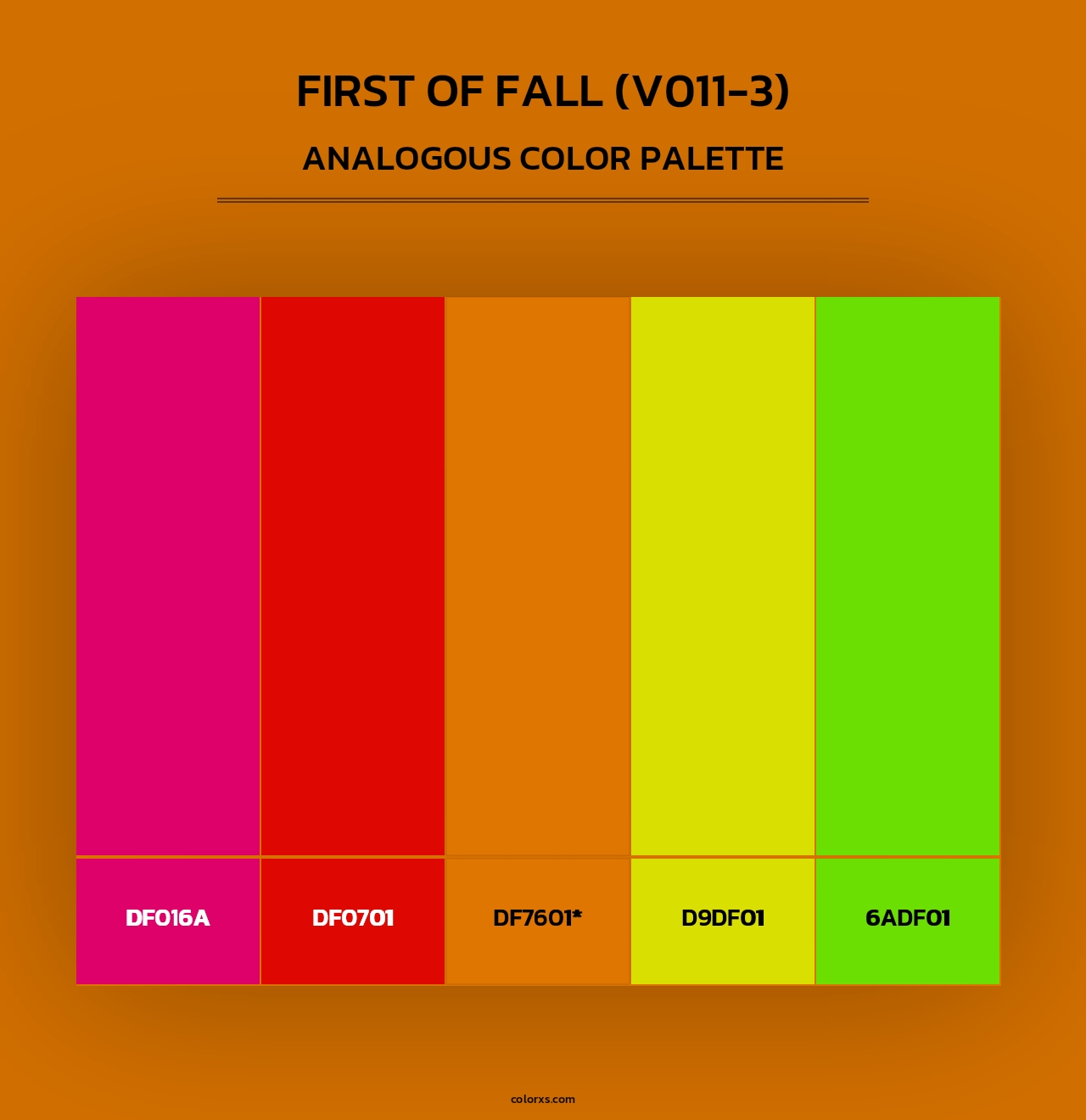 First of Fall (V011-3) - Analogous Color Palette