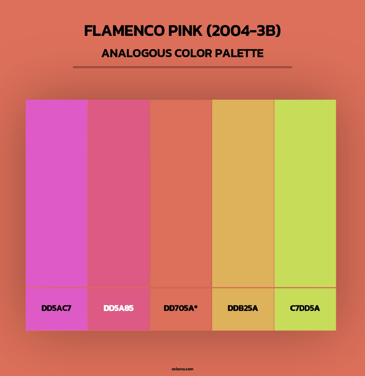 Flamenco Pink (2004-3B) - Analogous Color Palette