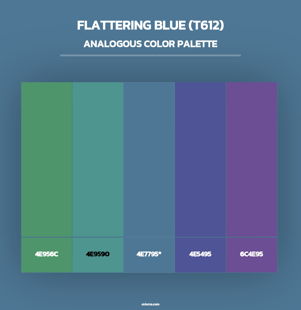 Flattering Blue (T612) - Analogous Color Palette