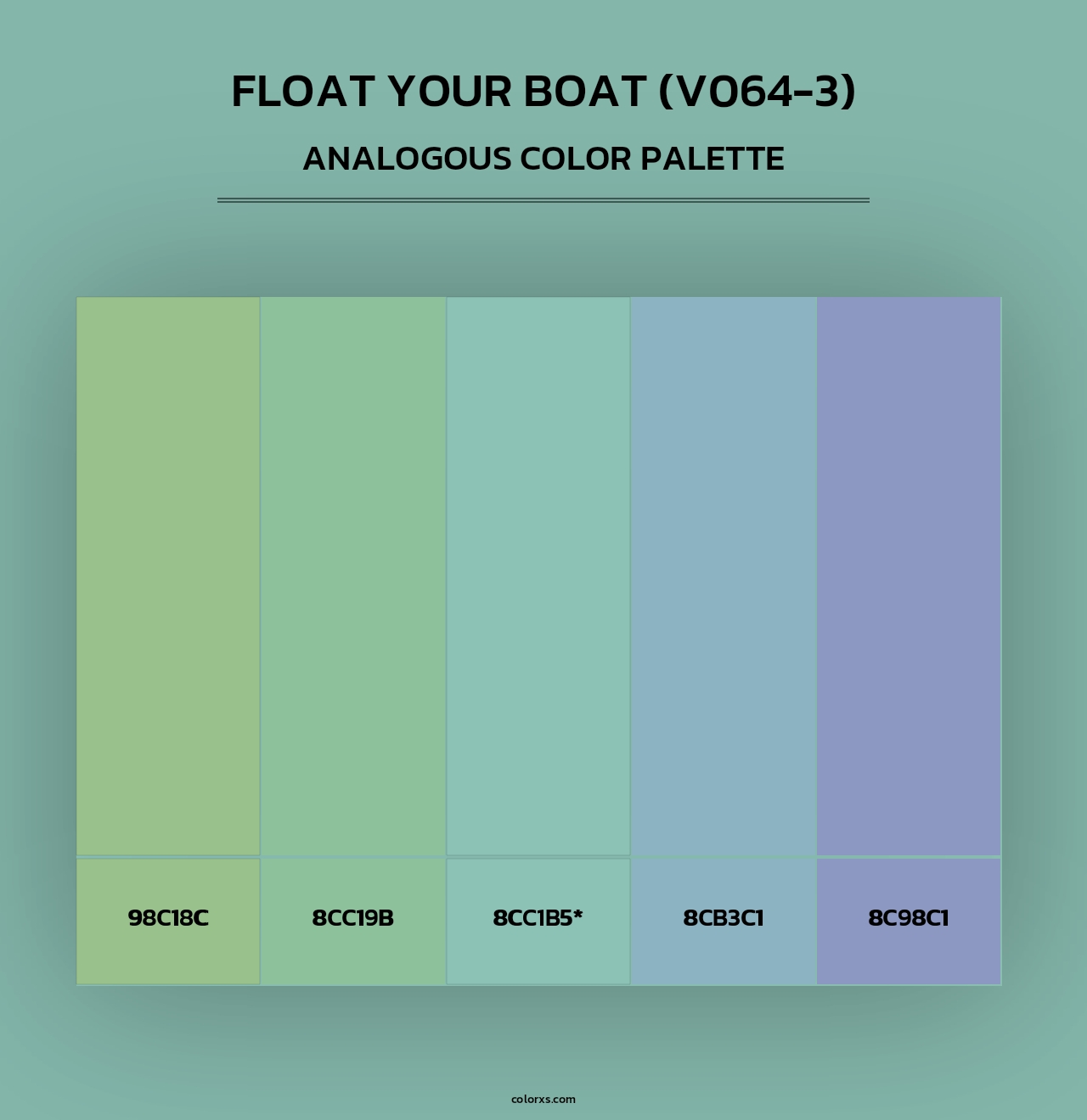 Float Your Boat (V064-3) - Analogous Color Palette