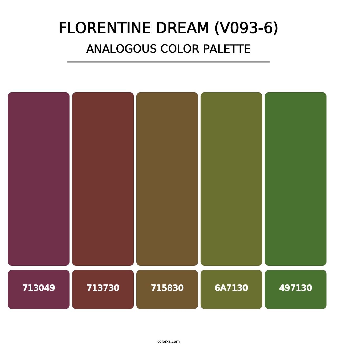 Florentine Dream (V093-6) - Analogous Color Palette