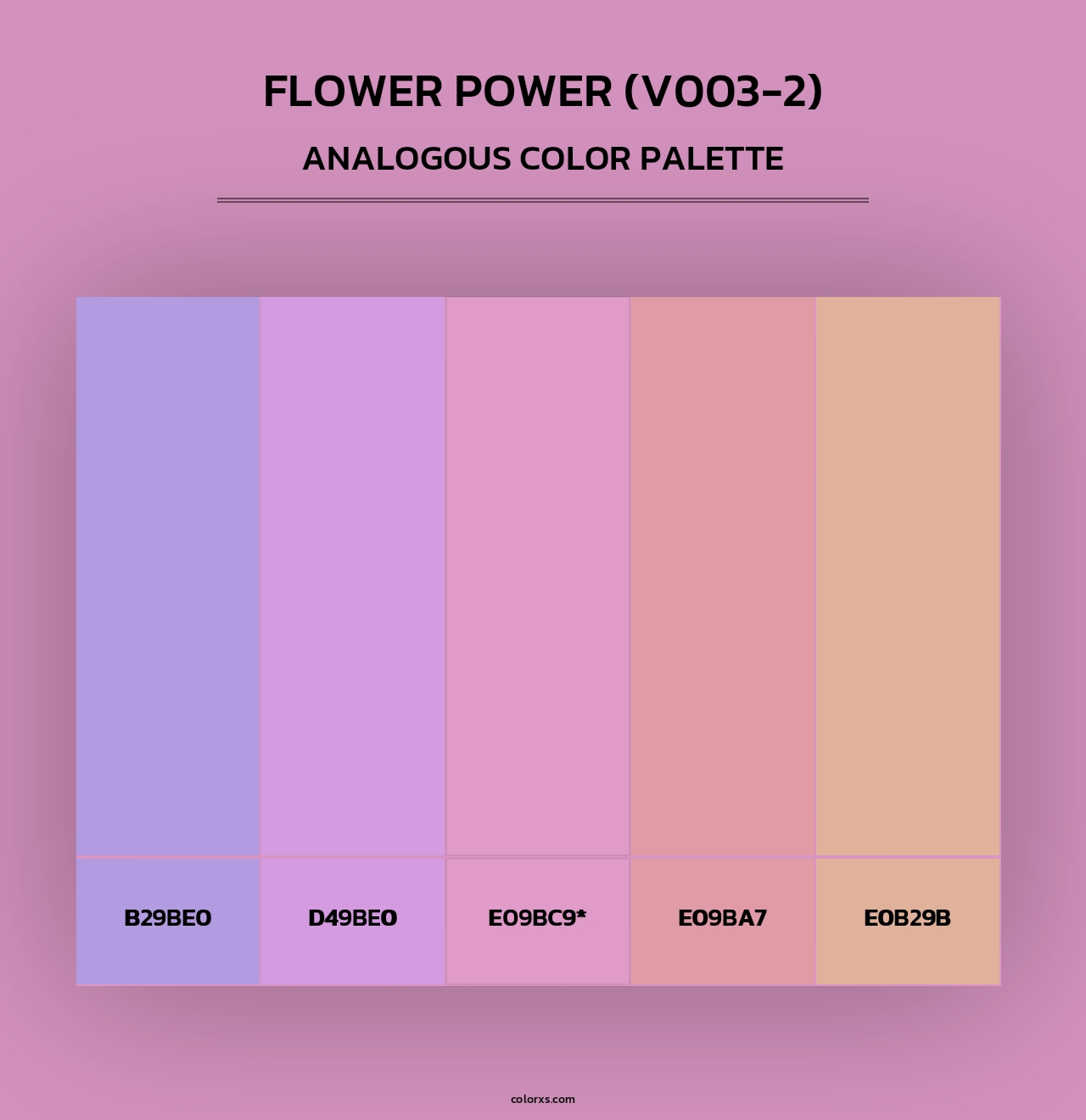Flower Power (V003-2) - Analogous Color Palette