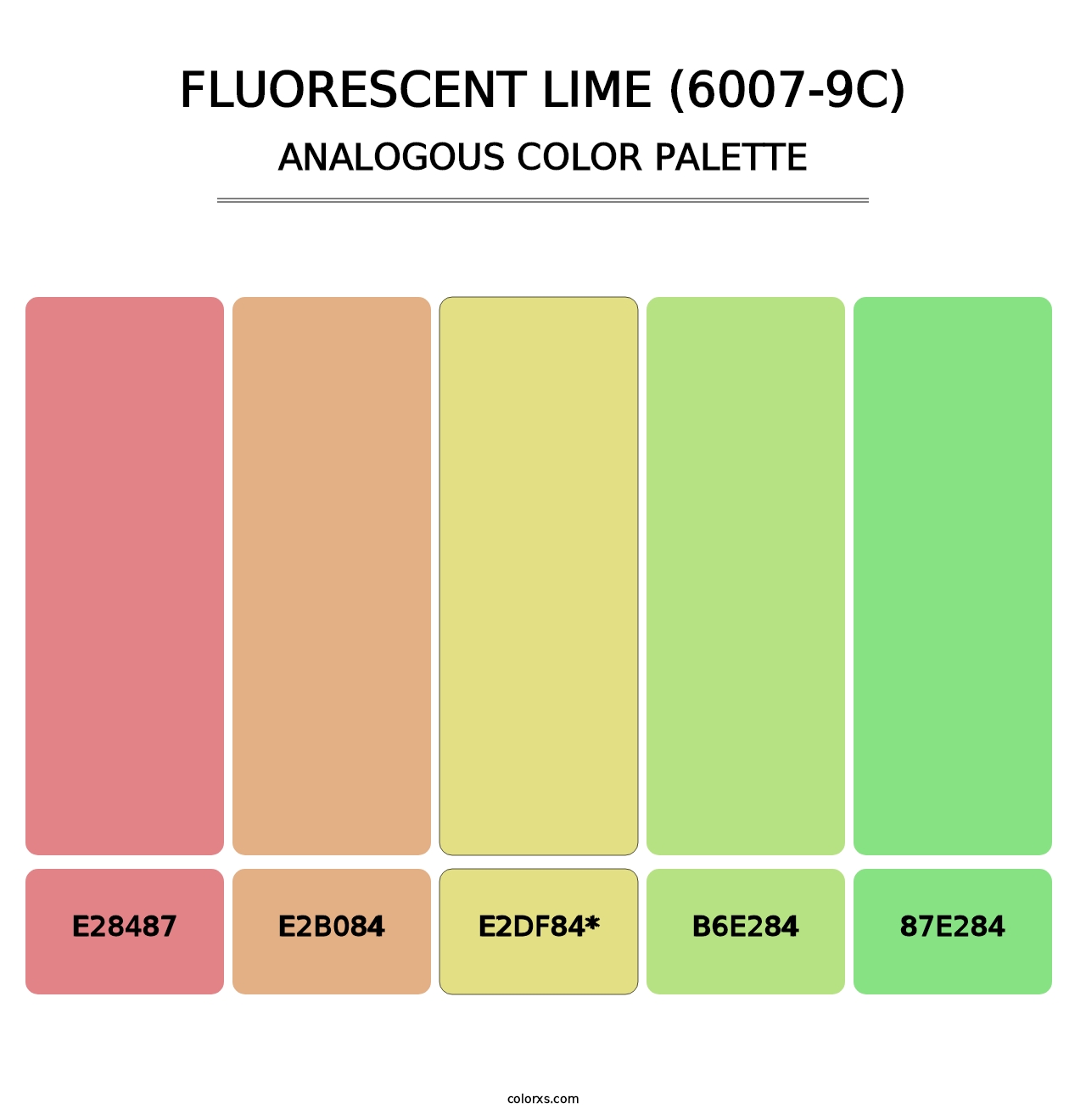 Fluorescent Lime (6007-9C) - Analogous Color Palette