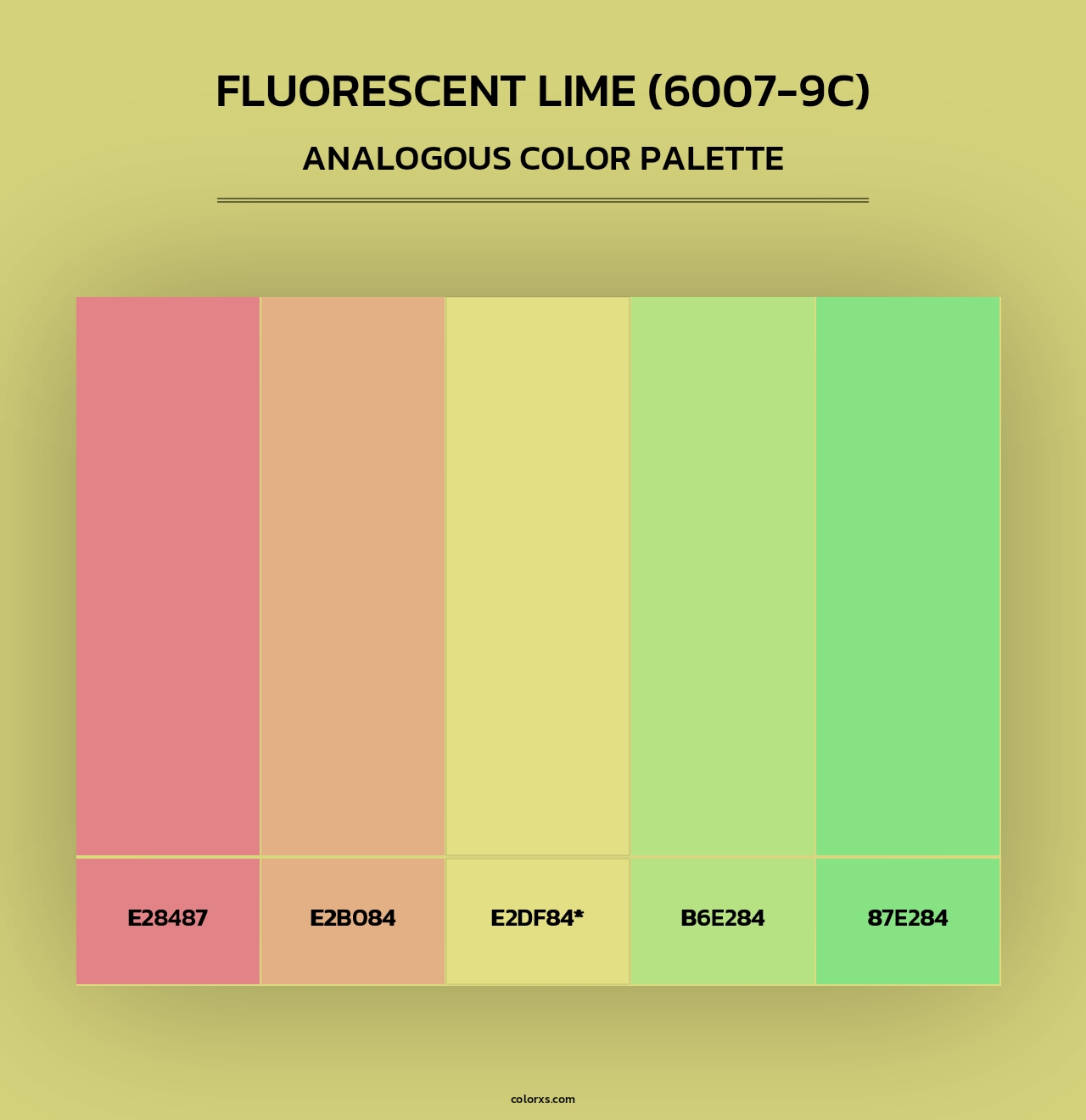 Fluorescent Lime (6007-9C) - Analogous Color Palette