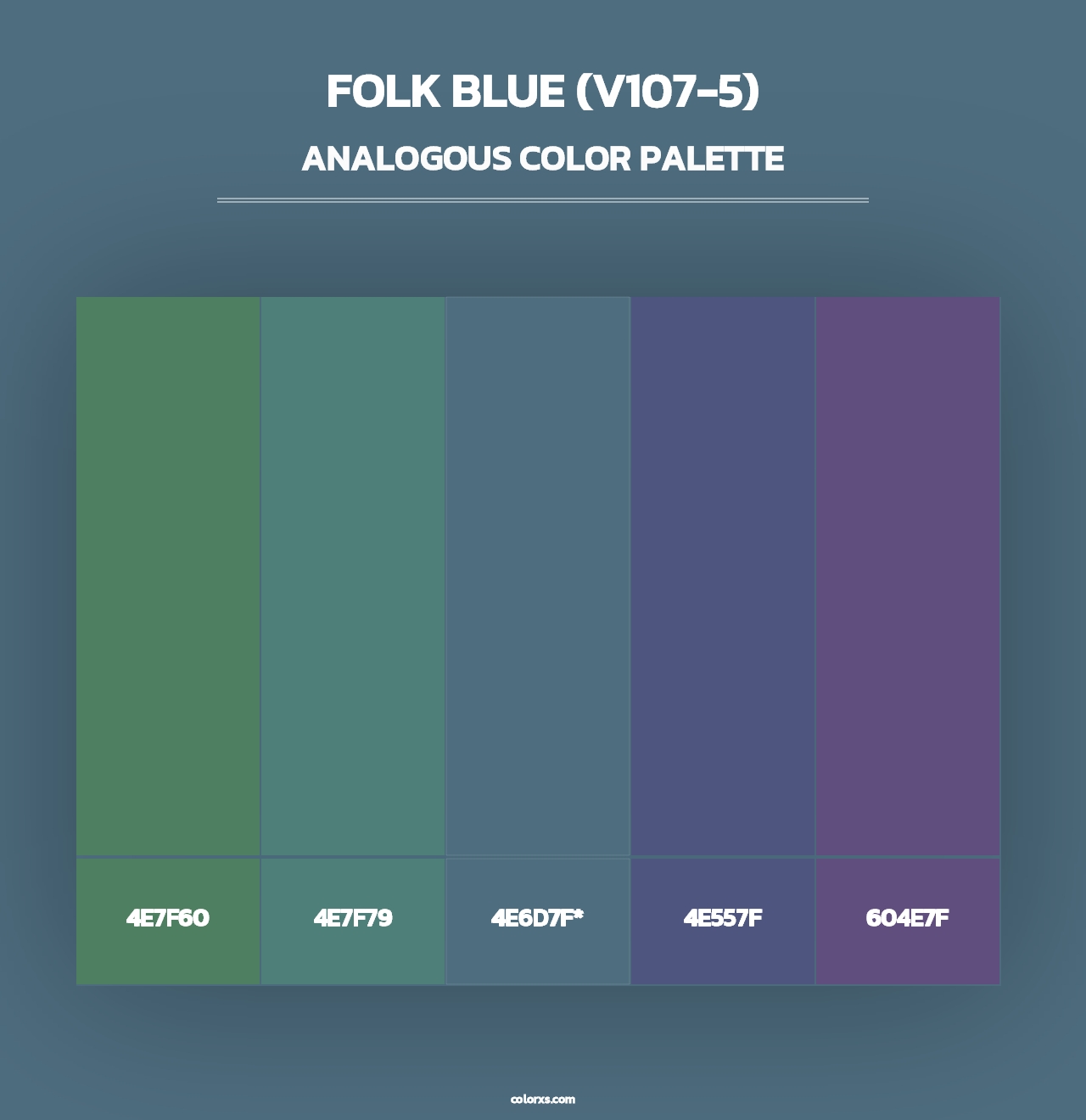 Folk Blue (V107-5) - Analogous Color Palette