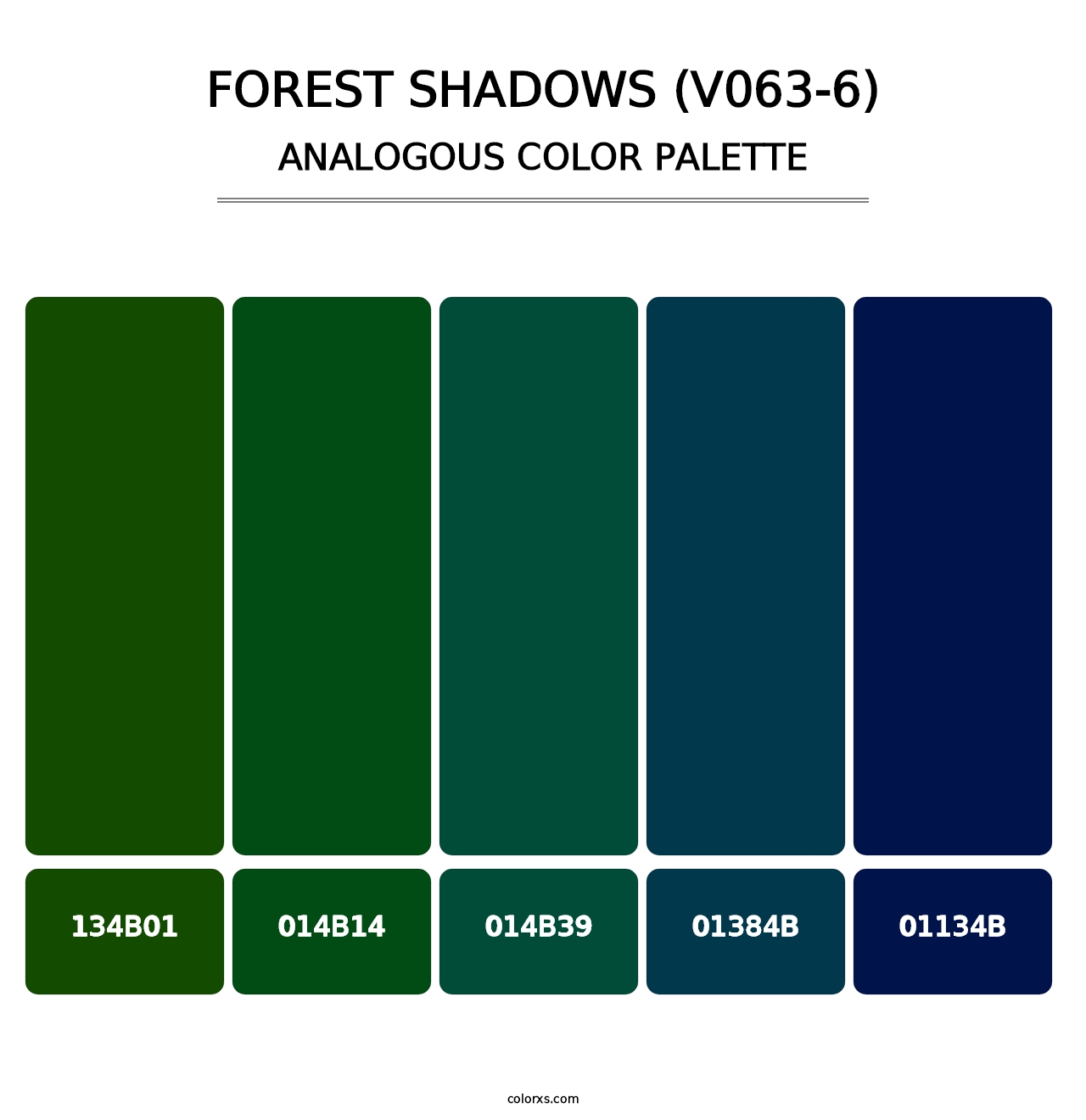 Forest Shadows (V063-6) - Analogous Color Palette