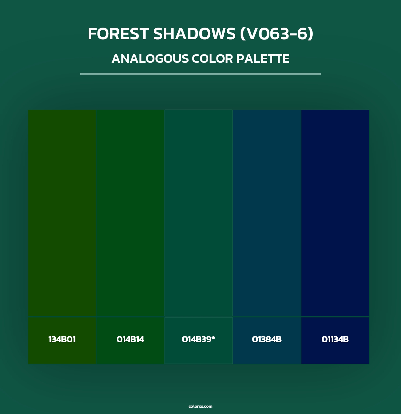 Forest Shadows (V063-6) - Analogous Color Palette