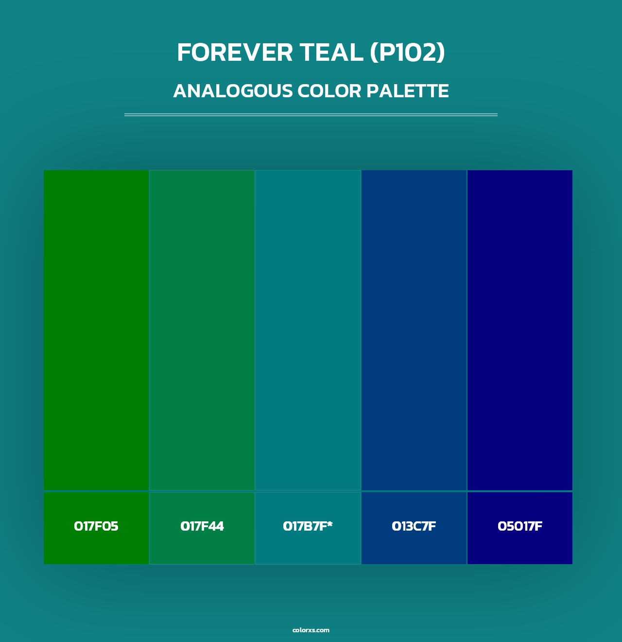 Forever Teal (P102) - Analogous Color Palette