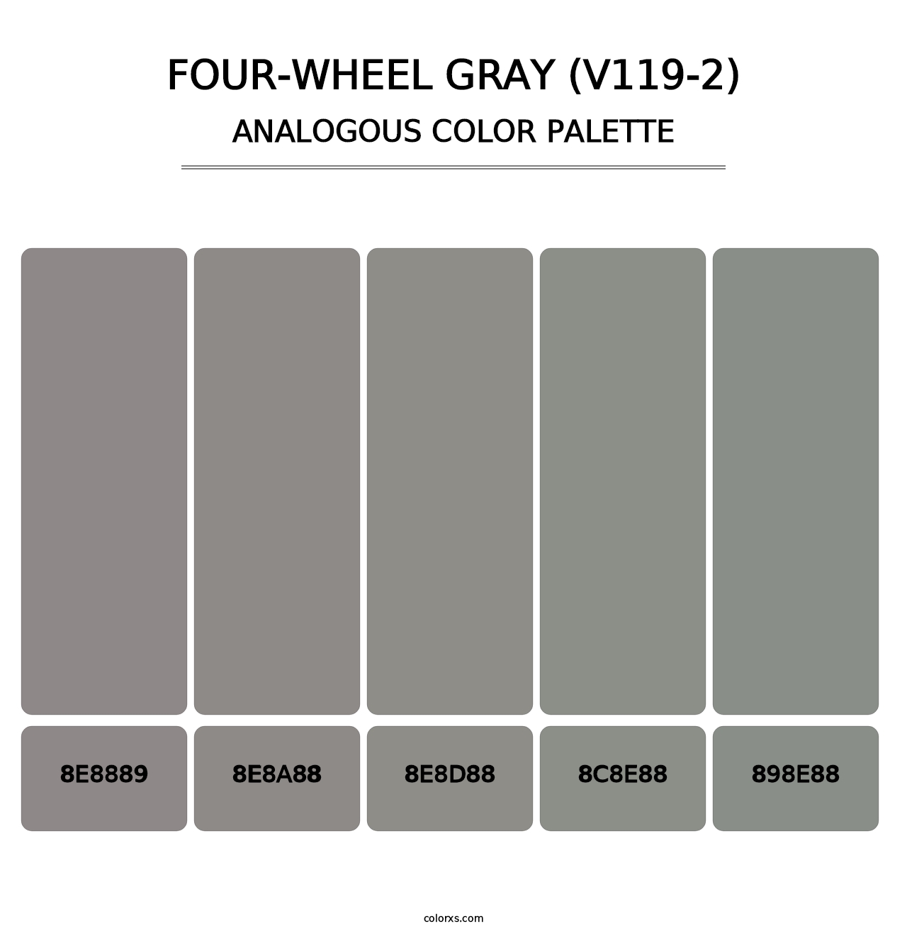Four-Wheel Gray (V119-2) - Analogous Color Palette