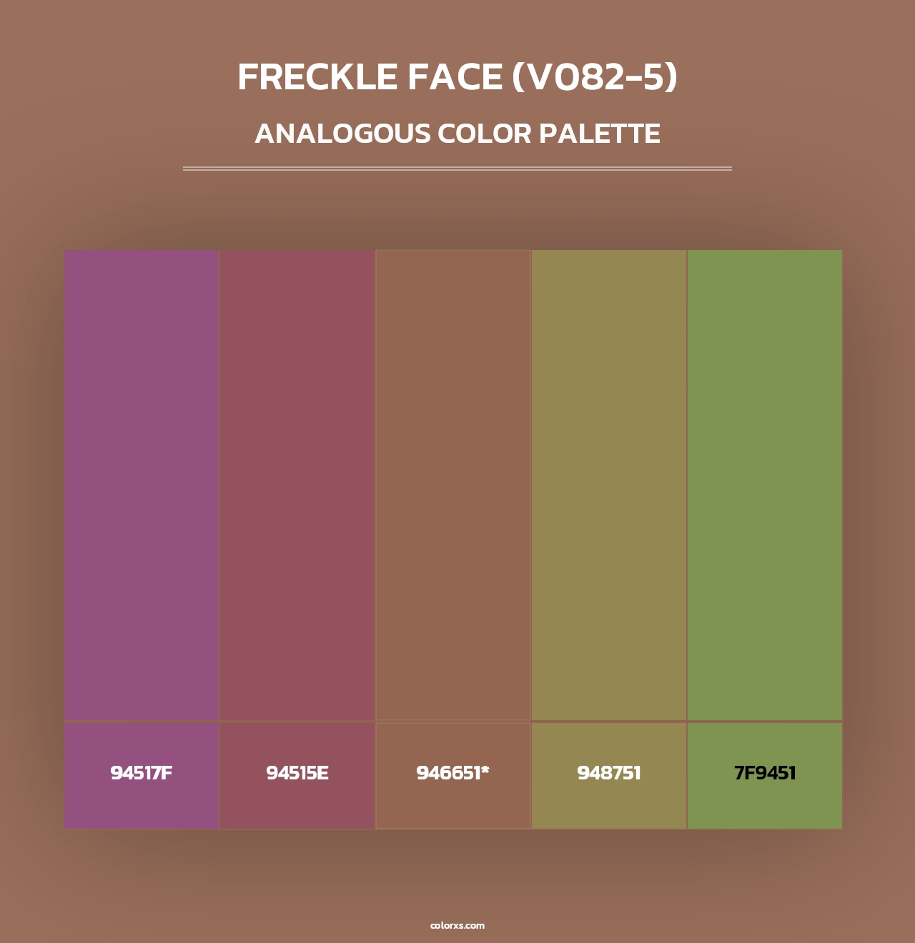 Freckle Face (V082-5) - Analogous Color Palette