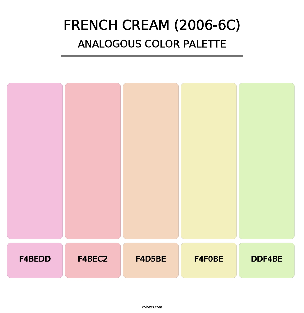French Cream (2006-6C) - Analogous Color Palette