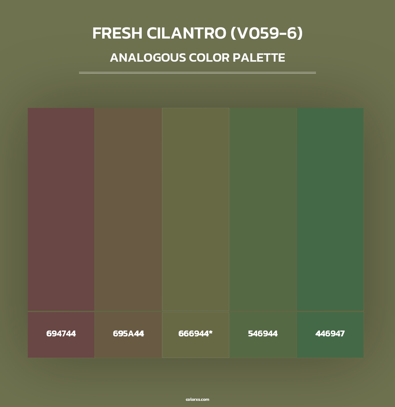 Fresh Cilantro (V059-6) - Analogous Color Palette