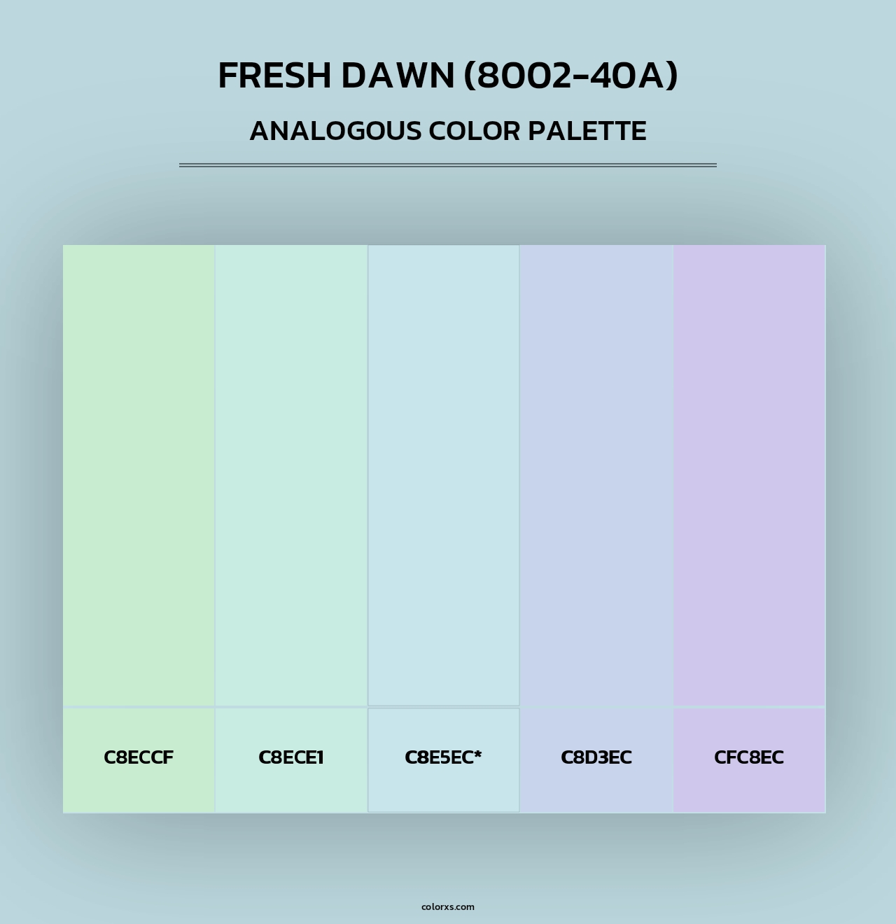 Fresh Dawn (8002-40A) - Analogous Color Palette