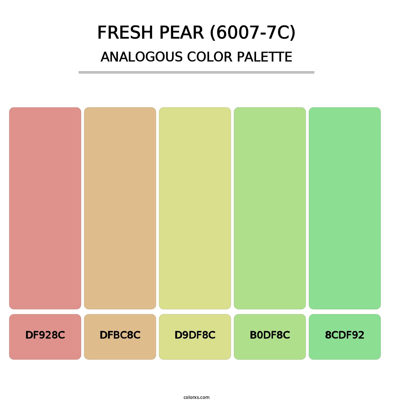 Fresh Pear (6007-7C) - Analogous Color Palette