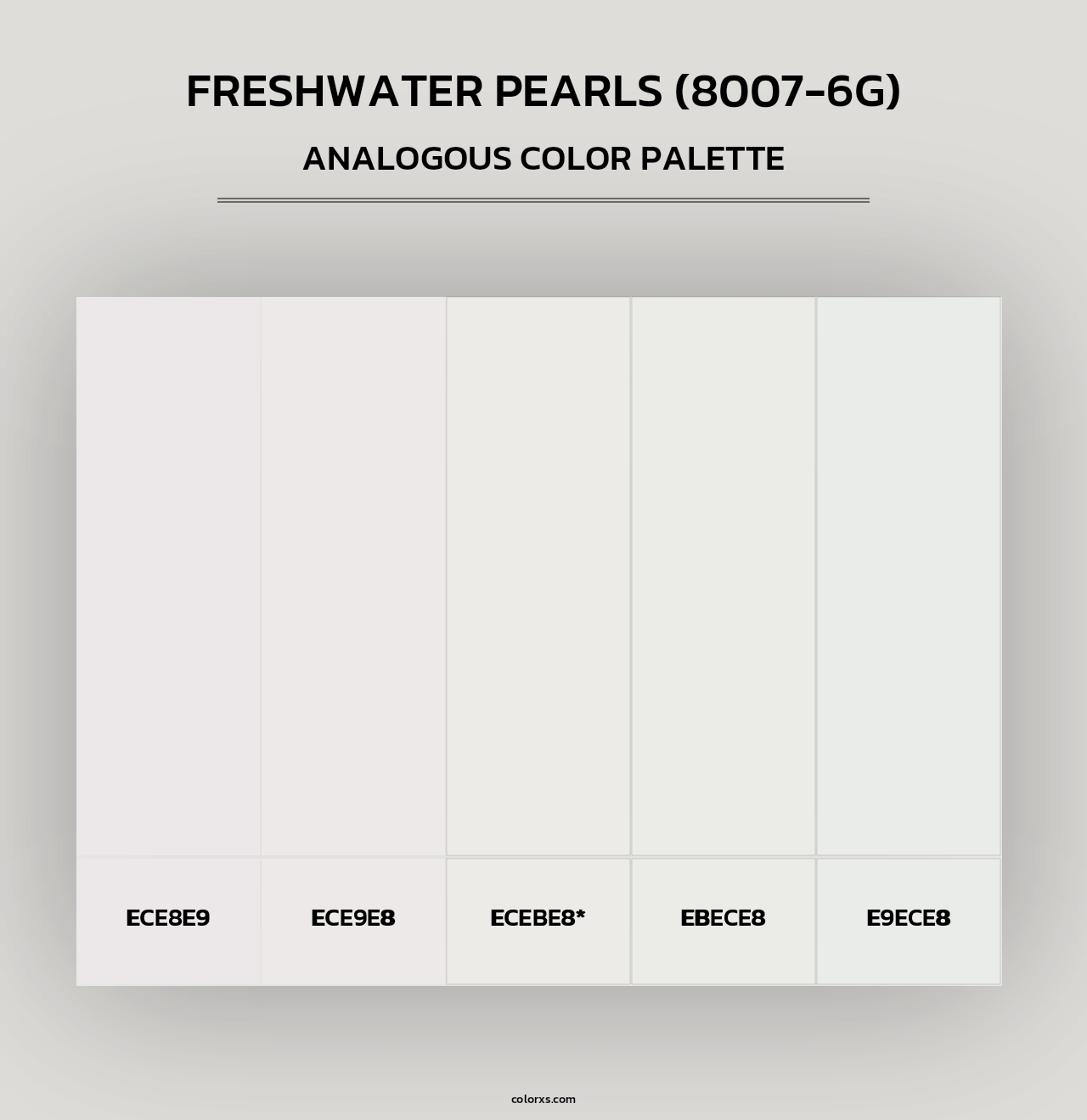 Freshwater Pearls (8007-6G) - Analogous Color Palette