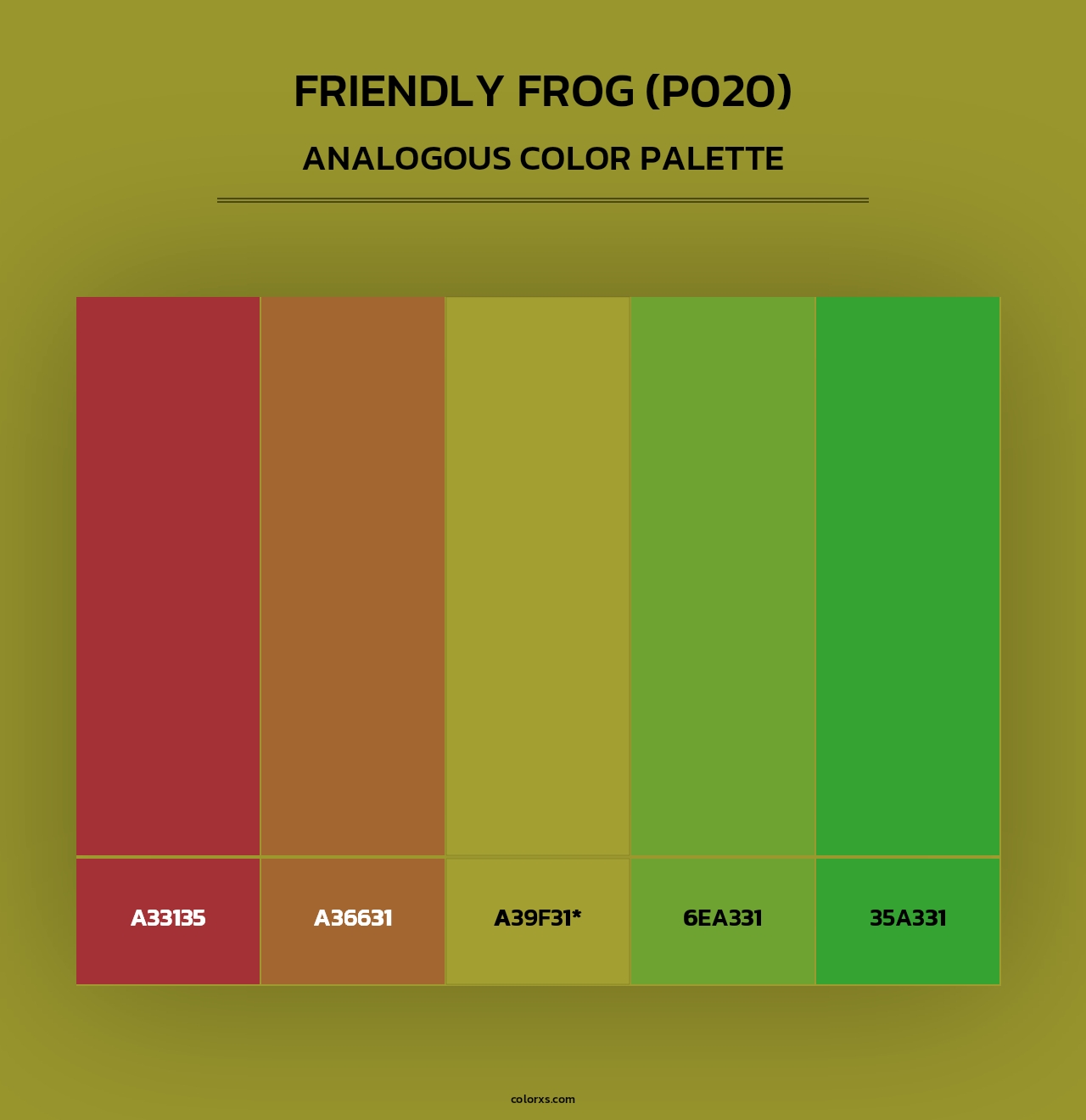 Friendly Frog (P020) - Analogous Color Palette