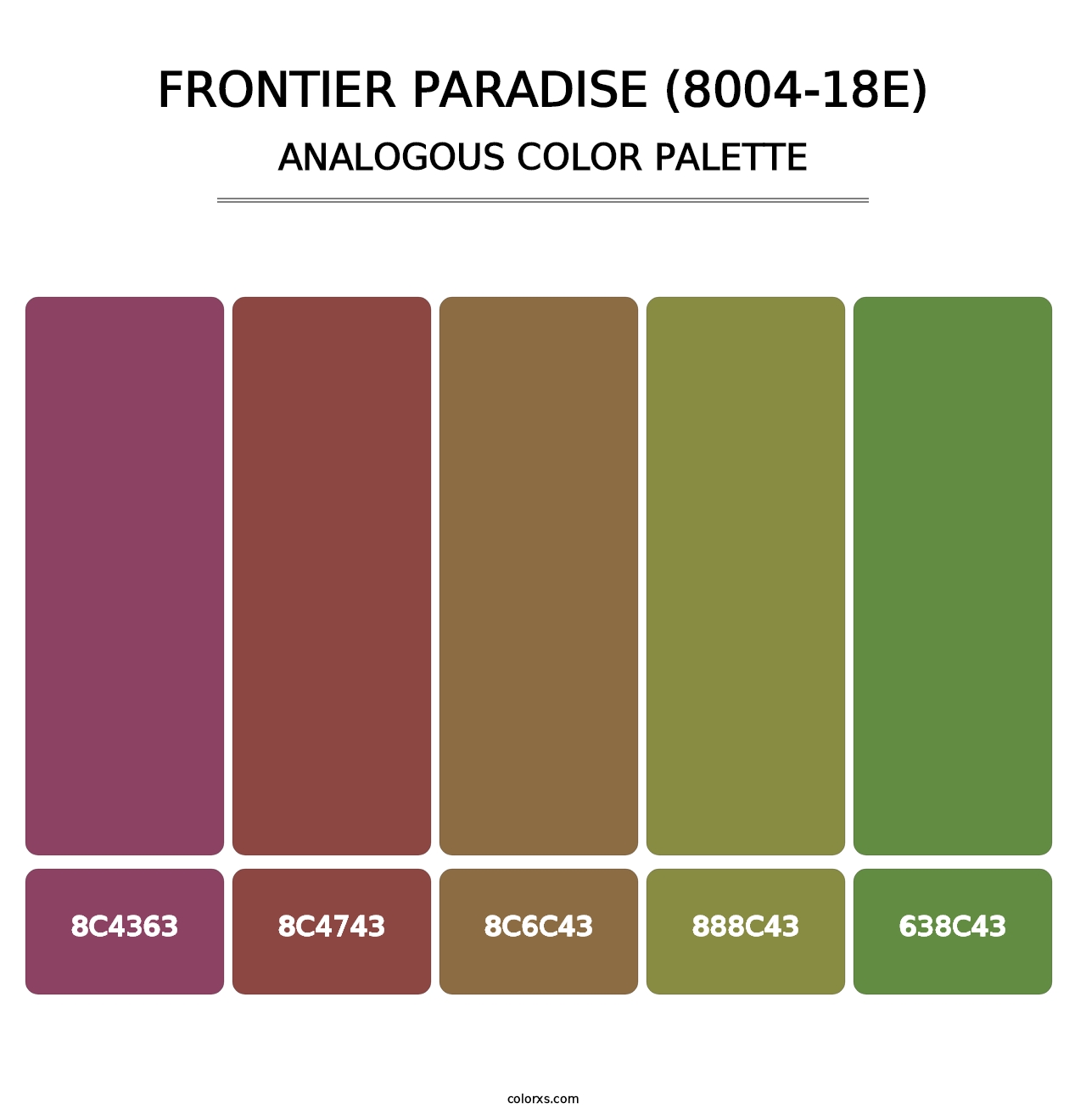 Frontier Paradise (8004-18E) - Analogous Color Palette