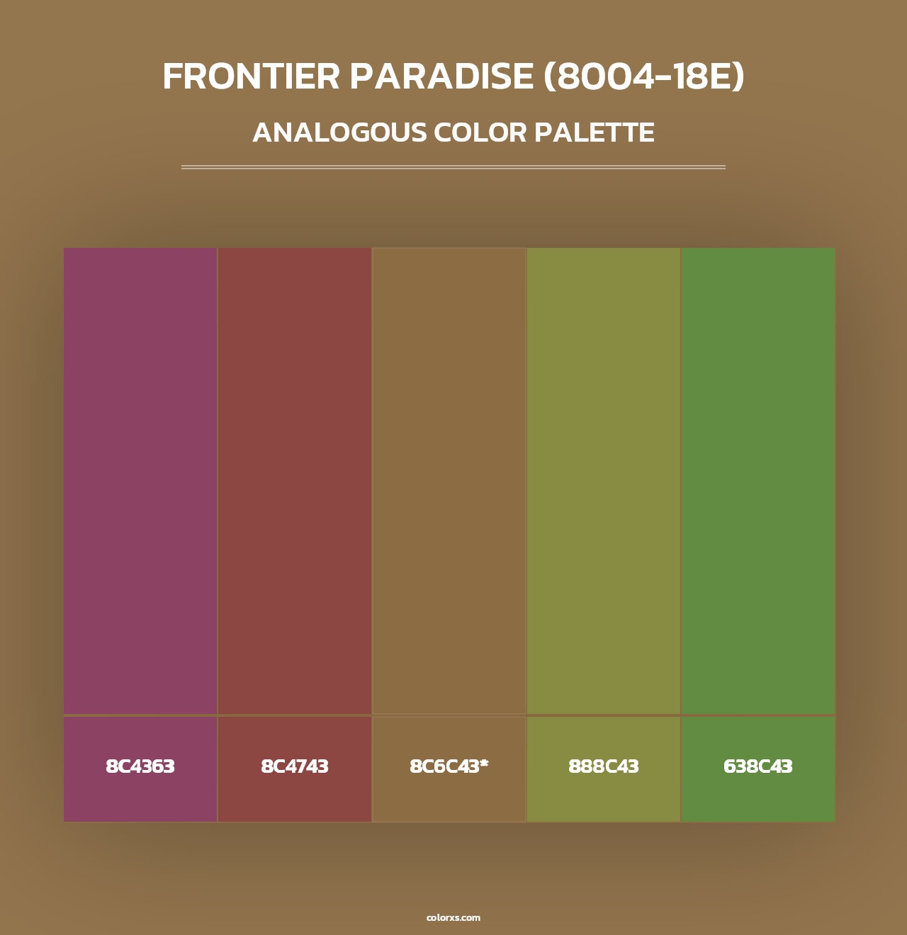 Frontier Paradise (8004-18E) - Analogous Color Palette