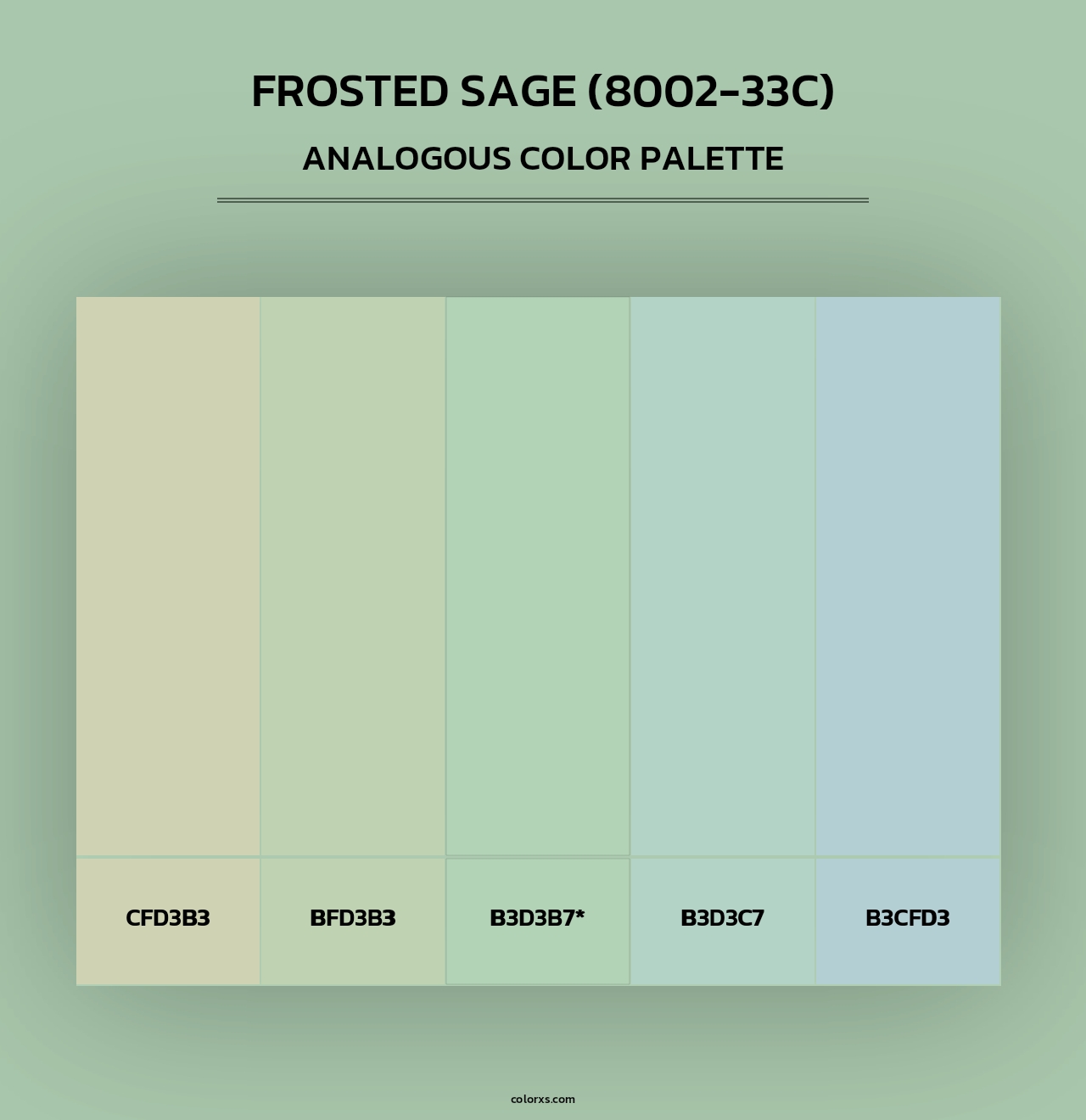 Frosted Sage (8002-33C) - Analogous Color Palette
