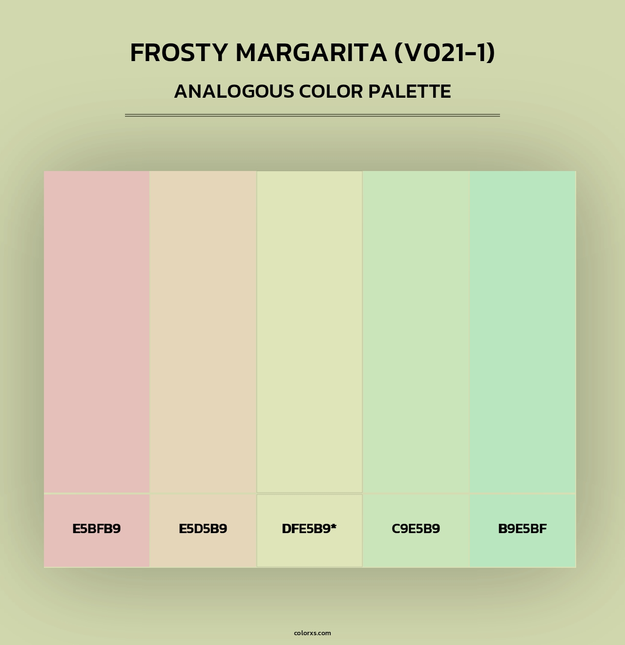 Frosty Margarita (V021-1) - Analogous Color Palette