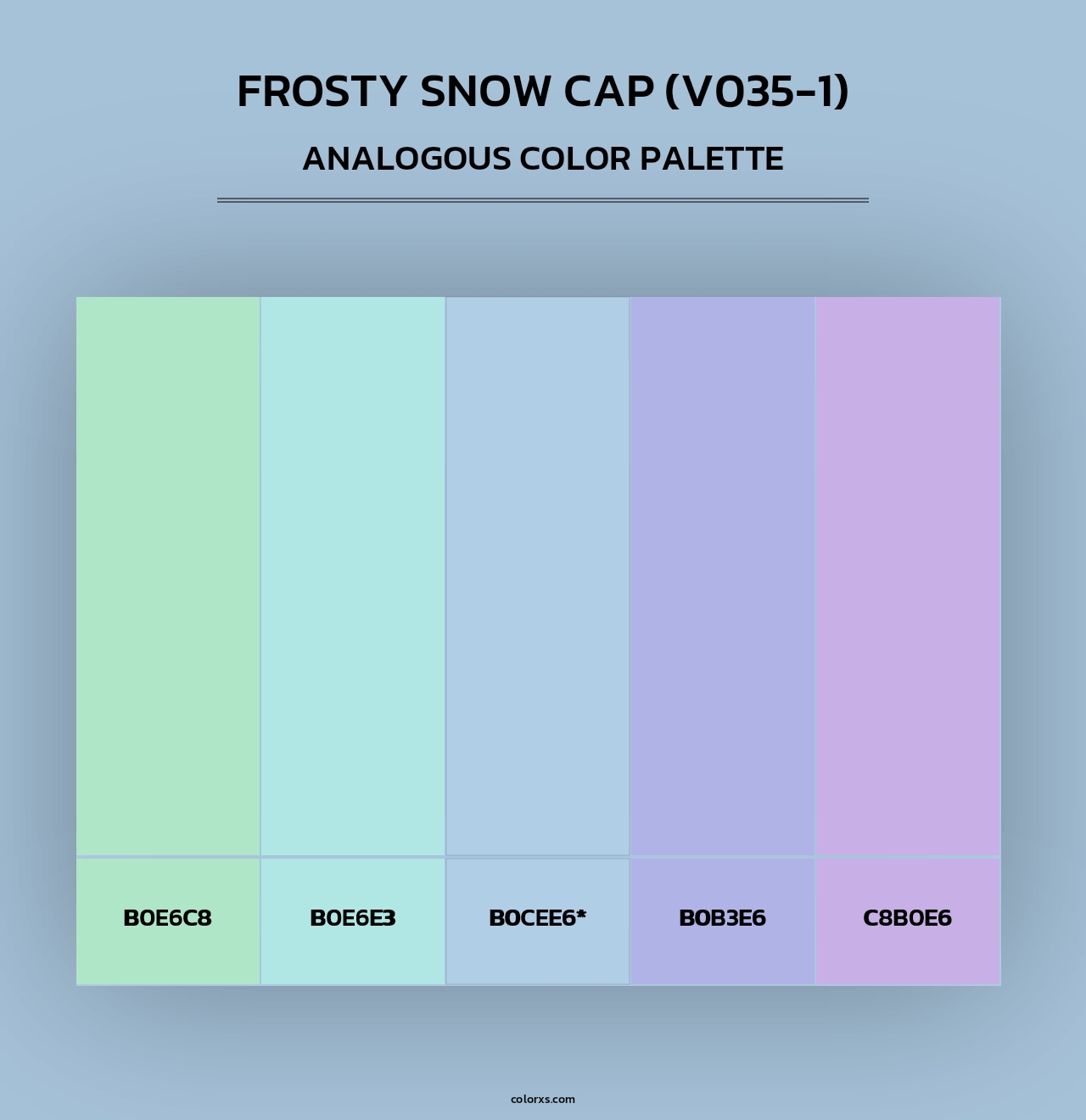 Frosty Snow Cap (V035-1) - Analogous Color Palette
