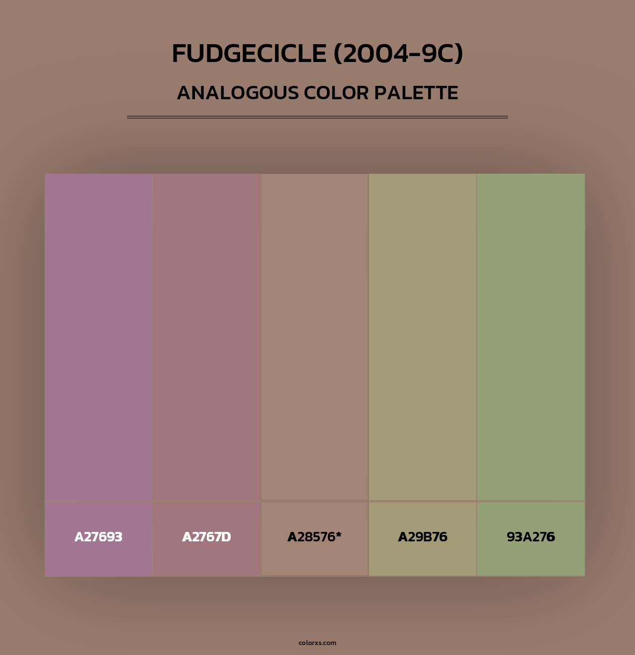 Fudgecicle (2004-9C) - Analogous Color Palette