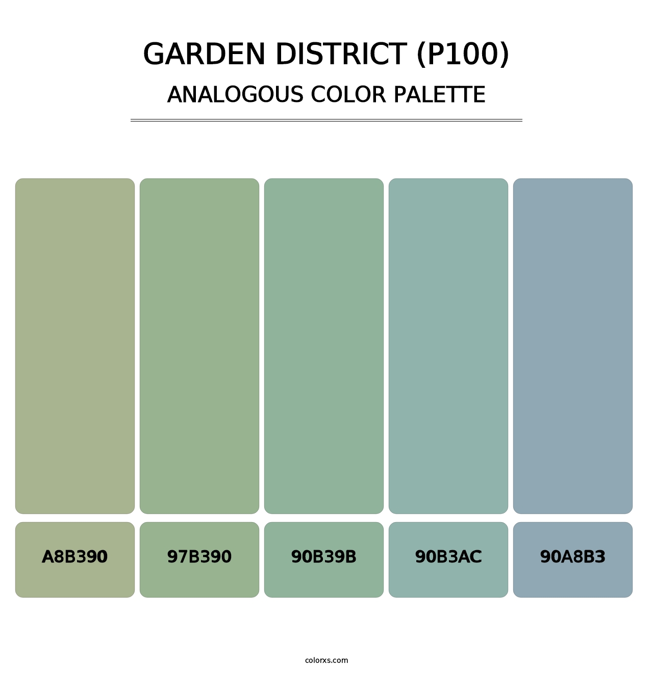 Garden District (P100) - Analogous Color Palette