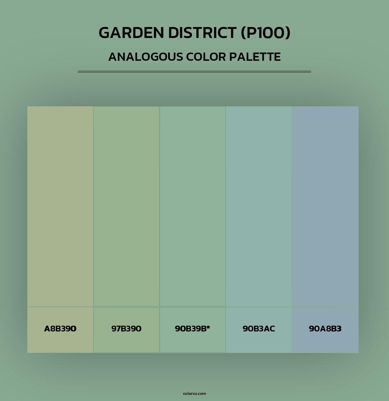 Garden District (P100) - Analogous Color Palette