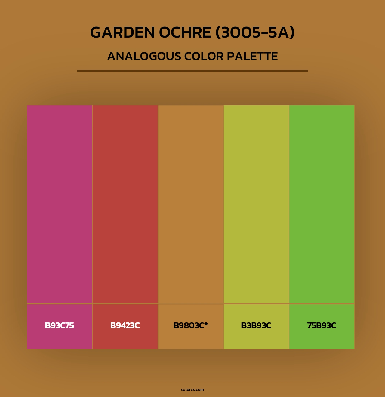 Garden Ochre (3005-5A) - Analogous Color Palette