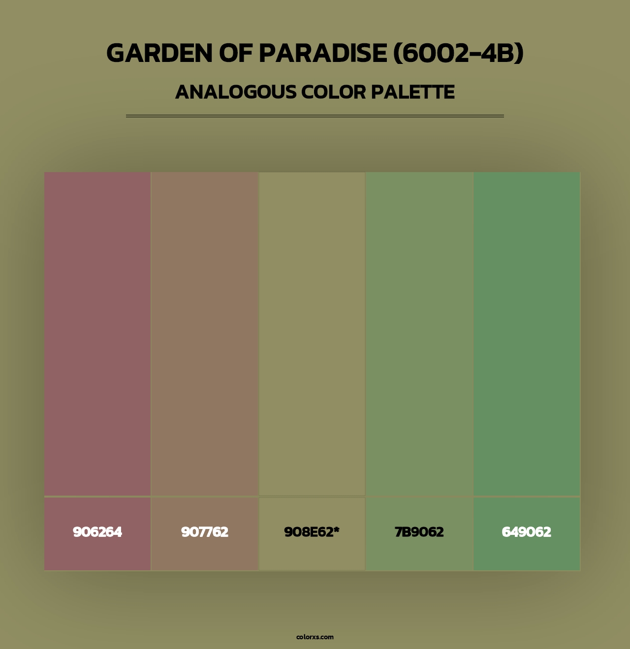 Garden of Paradise (6002-4B) - Analogous Color Palette