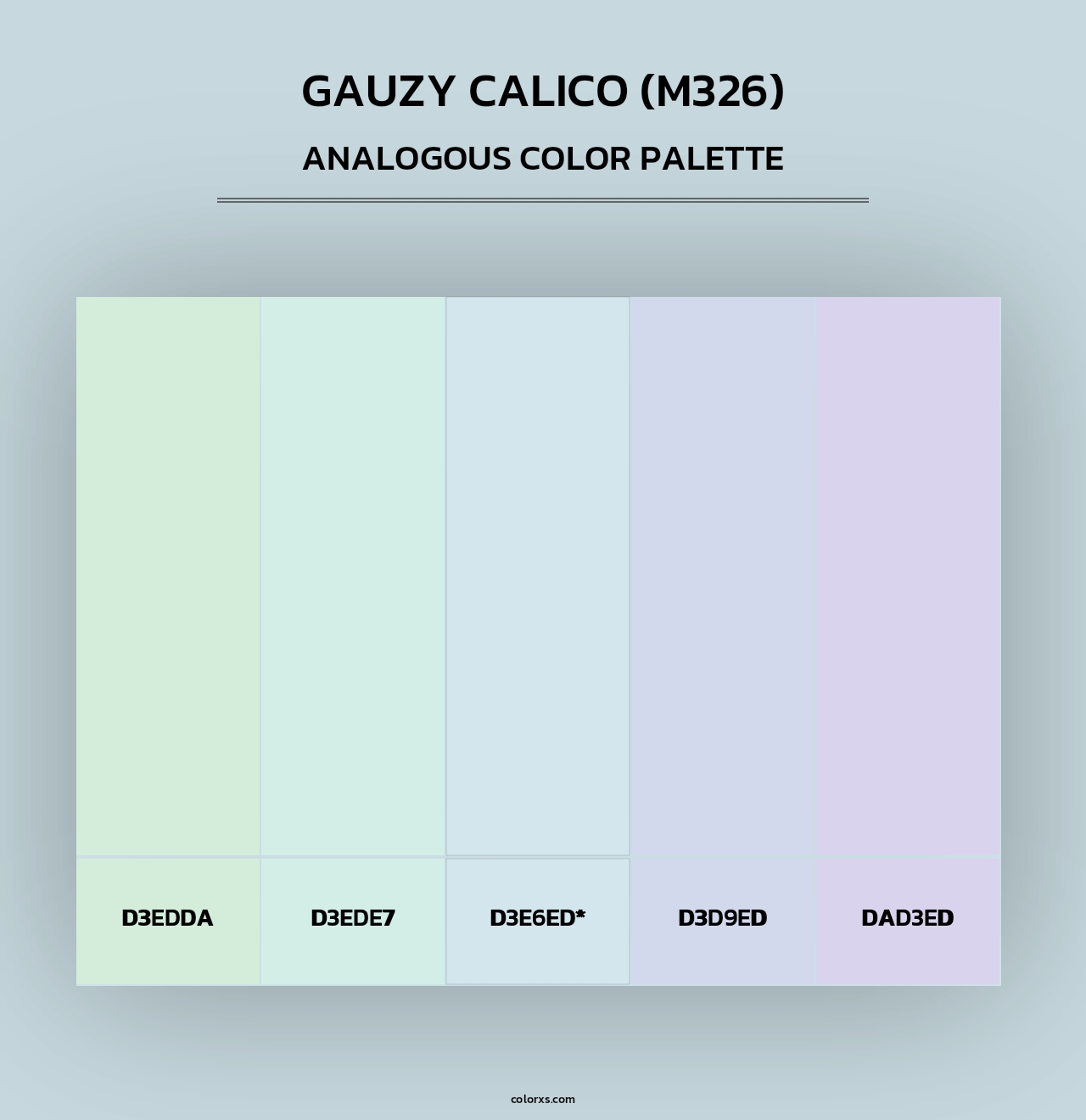Gauzy Calico (M326) - Analogous Color Palette
